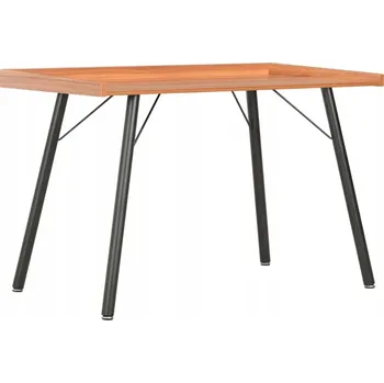 Psací stůl Rohový psací stůl se zvýšeným okrajem, černo-hnědý, 90x50x79 cm