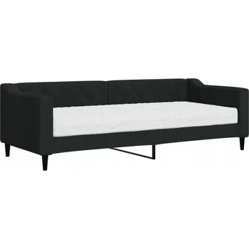 Pohovka Černá pohovka s funkcí spaní 223 x 90 x 67 cm, matrace 80 x 200 cm