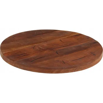 Konferenční stolek Stolní deska z masivního recyklovaného dřeva, Kulatý, 40x3,8 cm