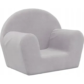 Pohovka Měkká plyšová dětská pohovka s odnímatelným potahem, světle šedá, 57x34 cm