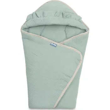 Zavinovačka SENSILLO Zavinovačka 2v1 do autosedačky, kočárku, mušelín, bavlna, khaki