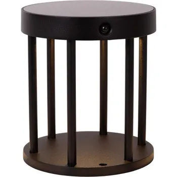 Venkovní osvětlení Lucide JACKSON - Patkové světlo - Ø 16 cm - LED - stmívatelné - 1x2W 2850K/3150K - IP54 - Senzor Den/Noc - Černá