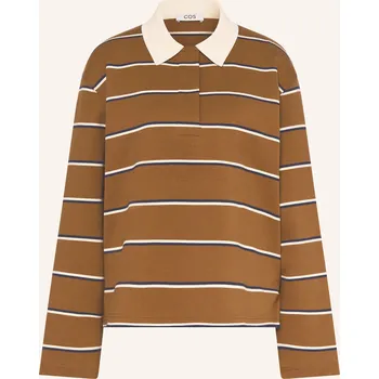 Dámská košile Cos Dámské Rugbyové Tričko, hnědá / krémová / tmavě modrá, 44