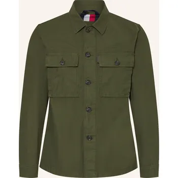 Pánské oblečení Tommy Hilfiger Pánská Převlečná Košile, tmavě zelená, 38