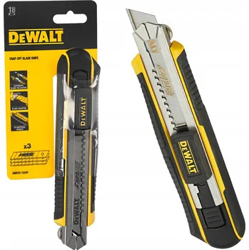 Pracovní nůž NŮŽ DEWALT S LÁMAČEM ČEPELÍ 18MM AUTOMATICKÝ, ČEPELE Z KARBIDU DEWALT