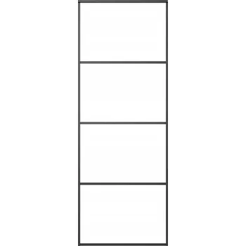 Interiérové dveře Posuvné hliníkové dveře s práškovým nástřikem a ESG sklem, 76x205 cm