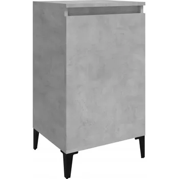 Noční stolek Noční stolek z dřevěného materiálu, šedý betonu, 40x35x70 cm, meta
