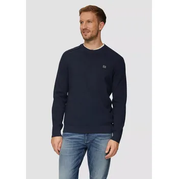 Pánský svetr s.Oliver pánský svetr s dlouhým rukávem tmavě modrý Velikost: M