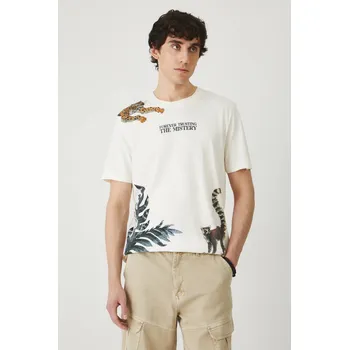 Pánské tričko Tričko Medicine pánské, béžová barva, s potiskem RS25.TSM802 01X, vel. XXL