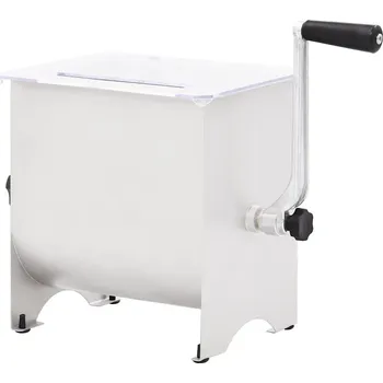 Ruční míchačka masa z nerezové oceli 5 kg, stříbrná, 31x25x34 cm