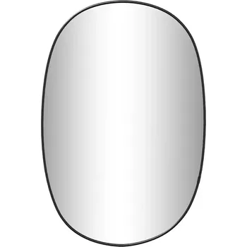 Zrcadlo Zrcadlo Nástěnné Kosmetické z PVC, Černé 60x40 cm