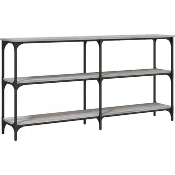 Konferenční stolek Konzolový stolek s nastavitelnými nožičkami, šedý dub Sonoma, 150x29x75 cm