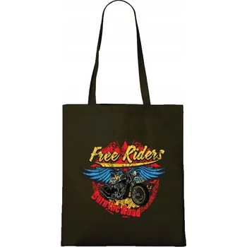 Plátěná taška - Free Riders - Černá