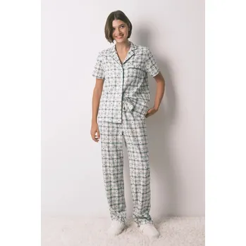 Pyžamová souprava s bavlnou women'secret 3792071 zelená 70X, vel. XL