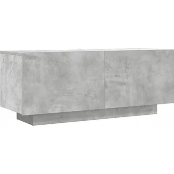 Televizní stolek TV stolek z materiálu na bázi dřeva, šedá betonu, 100x35x40