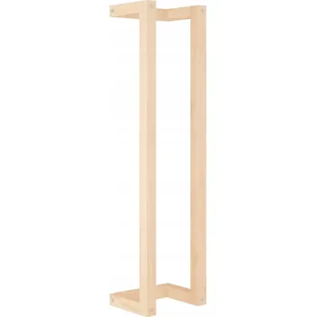 Věšák Nástěnný věšák na ručníky s poličkou, masivní borovicové dřevo, 23x18x90 cm