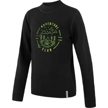 cyklistický dres Dětské triko dl.rukáv SENSOR MERINO DF CLUB černá 100