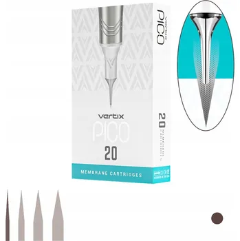 Tetovací jehla Jehly/Cartridge pro permanentní make-up Vertix Pico Long Taper Textured 1RL 0,20 mm, 20 ks