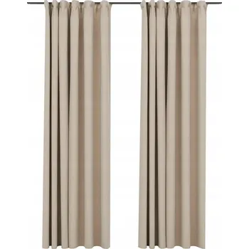 Prostěradlo Zatemňovací závěsy se vzhledem lnu béžovo-šedé 140x225 cm