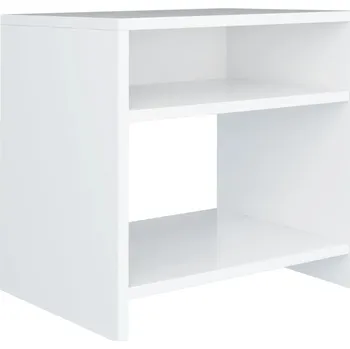 Noční stolek Noční stolek z dřevotřísky, bílý, 40x30x40 cm, s poličkou