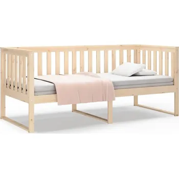 Postel Dřevěná postel denní s masivního borovicového dřeva 207,5x96x89,5 cm