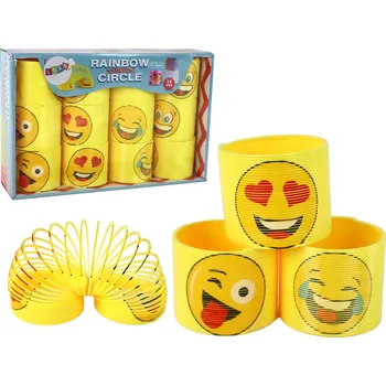 Hračka pro nejmenší Mamido Relaxační pružina s Emotikony žlutá