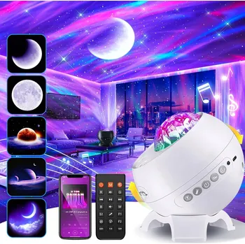 Projekční technika Projektor noční oblohy oblohy planet noční lampa meteor bílý šum HiFi 4v1