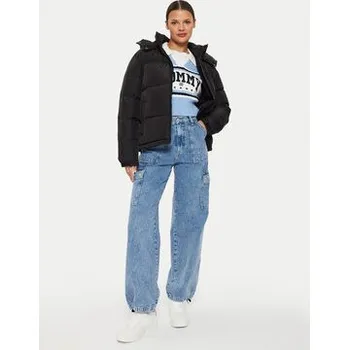 Dámská bunda Tommy Jeans Vatovaná bunda Alaska DW0DW18610 Černá Regular Fit XL