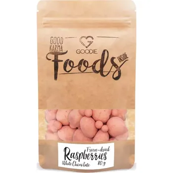 Sušené ovoce Goodie Lyofilizované maliny v bílé čokoládě 80 g