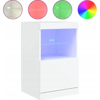 Komoda Komoda s LED RGB osvětlením, bílá, 41 x 37 x 67 cm