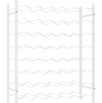 Stojan na víno Stojan na víno kovový, 8 úrovní, 48 lahví, 64x22x80 cm, bílý