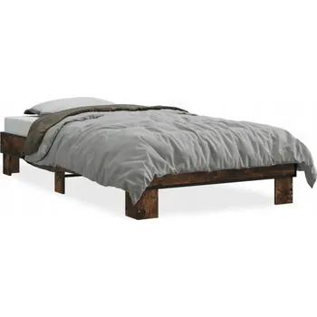 Postel Rám postele v barvě kouřového dubu 193 x 78 x 30 cm