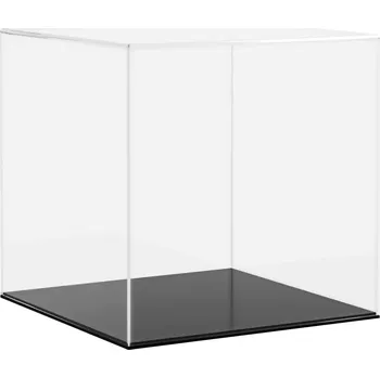 Knihovna Akrylová Prachotěsná Vitrína 30x30x30 cm Průhledná/Černá