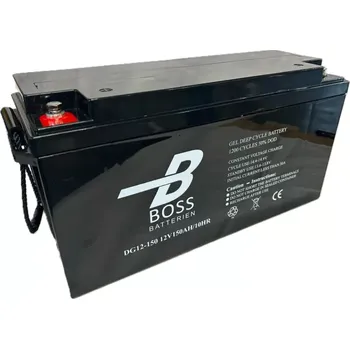 Trakční baterie Trakční baterie BOSS Deep Cycle GEL 12V 150Ah 484x171x241/241 M8 1200 cyklů (Gelová trakční cyklická průmyslová baterie )