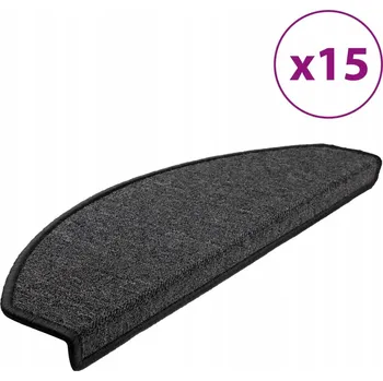 Nášlap na schod Protiskluzové všívané Nášlapy na schody , antracit , 65x24x4 cm, 15 ks