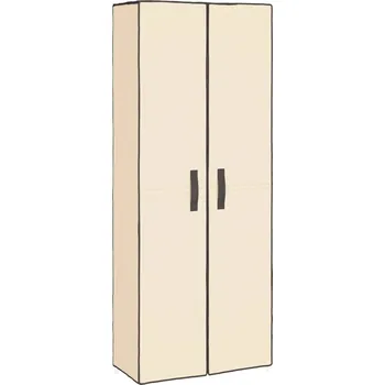 Botník Botník s 10 policemi, netkaná textilie a ocel , krémová, 60x30x166 cm