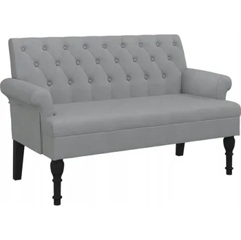 Elegantní čalouněná lavice světle šedá 120x62x75,5 cm