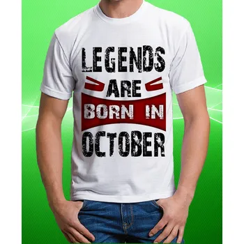 Chlapecké tričko Pánské tričko legendy se rodí v říjnu vel. XL