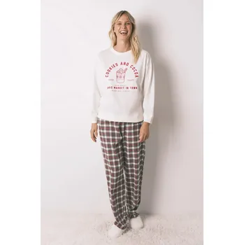 Bavlněná pyžamová souprava women'secret béžová barva, 3592474 01X, vel. XS