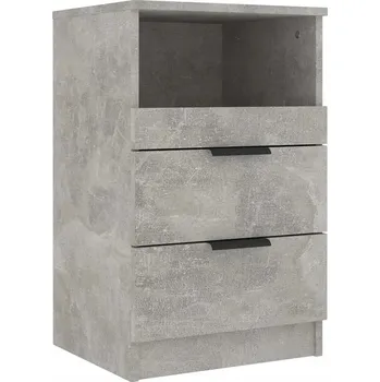 Noční stolek Noční stolek z materiálu na bázi dřeva, betonu šedý, 40x36x65 cm