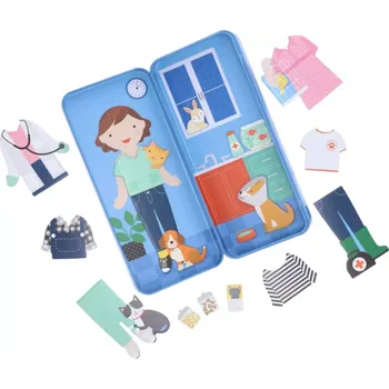 Magnetická kreslící tabulka Petit Collage Magnetické puzzle Veterinářka