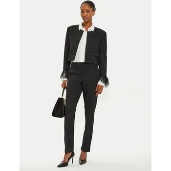 Dámské kalhoty Marella Kalhoty z materiálu Sofocle 2423136182 Černá Regular Fit 38