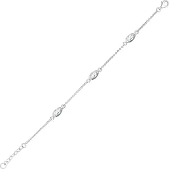 Náramek Silence White Topaz - stříbrný náramek s bílým topazem