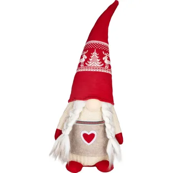 Vánoční dekorace STREND PRO Dekorace MagicHome Vánoce, Skřítek, Dívka, 15 x 17 x 45 cm