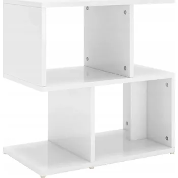 Noční stolek Elegantní noční stolek bílý lesk 50x30x51,5 cm