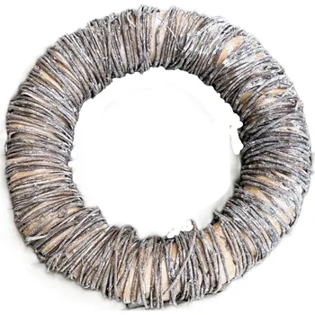 Věnec proutěný - šedý, 49 cm