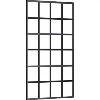 Interiérové dveře Posuvné dveře z čirého ESG skla s hliníkovým rámem, 102x205 cm