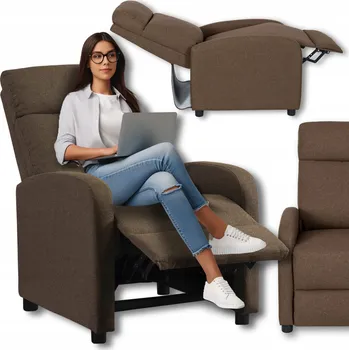 Křeslo Rozkládací křeslo Mebel Elite hnědé