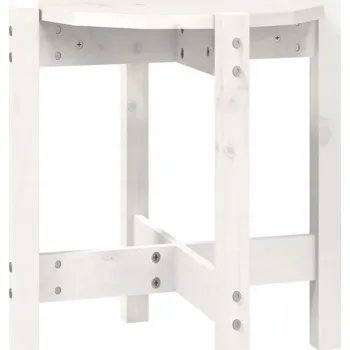 Konferenční stolek Konferenční stolek z masivního borovicového dřeva, bílý, 42,5 x 45 cm