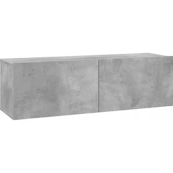 Televizní stolek TV stolek závěsný na zeď, 100x30x30 cm, Šedý Betonu